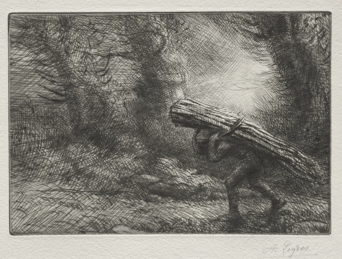 The Return to the Cottage by Alphonse Legros, print, 1857-1911