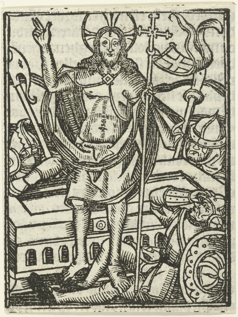 Opstanding van Christus by Unknown, print, 1490-1500