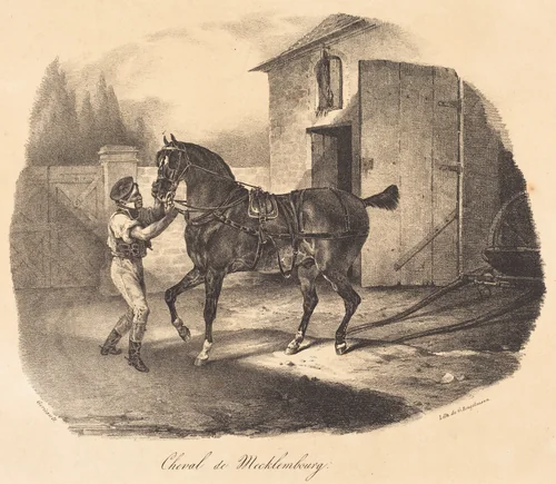 Cheval de Mecklembourg by Théodore Gericault, print, 1822