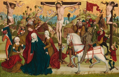 Calvary by Master of the Death of Saint Nicholas of Münster, painting, 1470-1480