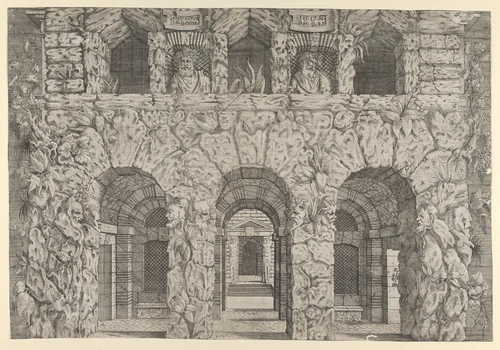 A Grotto by Antonio Fantuzzi, print, 1540-1560