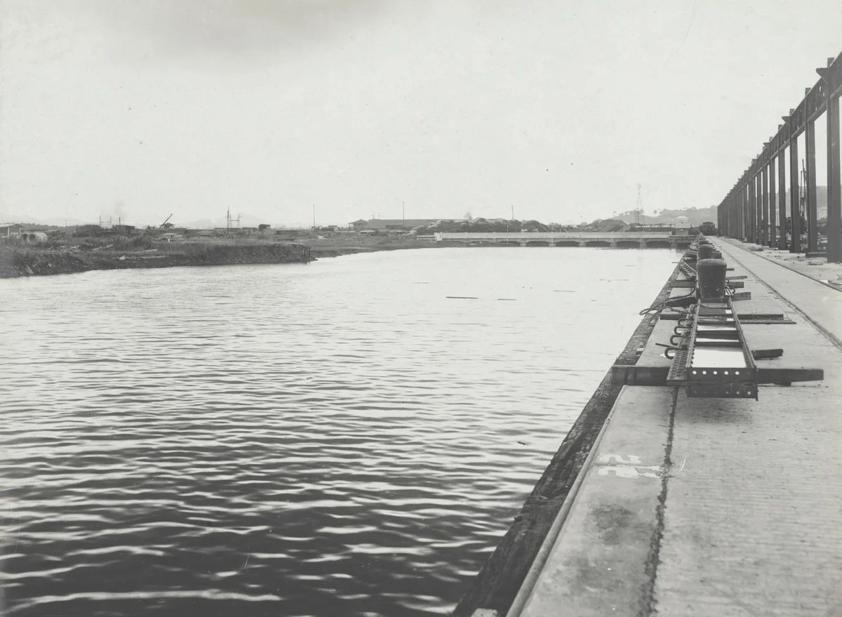 Balboa Terminals. Slip #2, looking along North side of Pier #18 by Unidentified Photographer, photograph, 1915