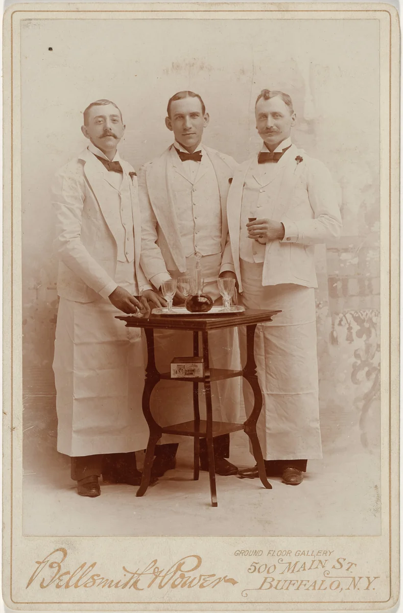 Portrait of Waiters by Bellsmith & Power, photograph, 1889-1899