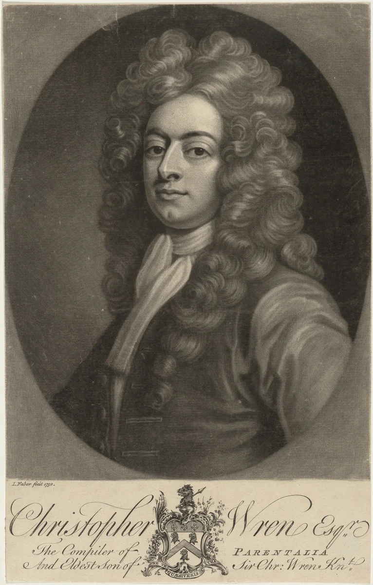 Christopher Wren, Son of the Architect by John Faber II, print, 1750