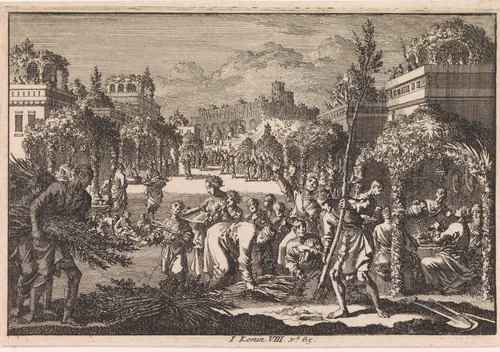 Loofhuttenfeest by Jan Luyken, print, 1703