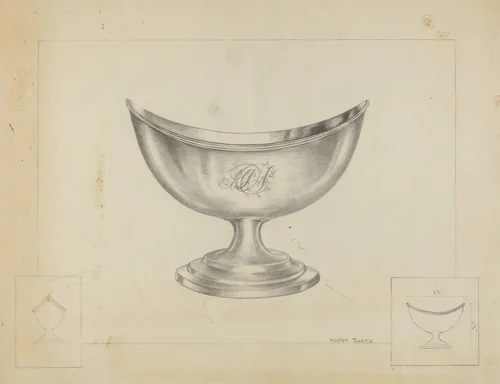 Silver Sugar Bowl by Hester Duany, index of american design, 1936