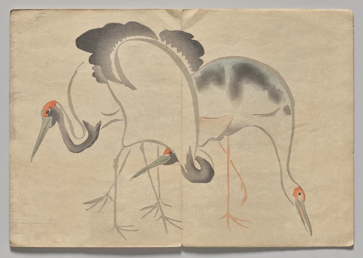 Scene from The Kōrin Picture Book (Volume 2) by Nakamura Hōchū (中村芳中), book, 1802-1899
