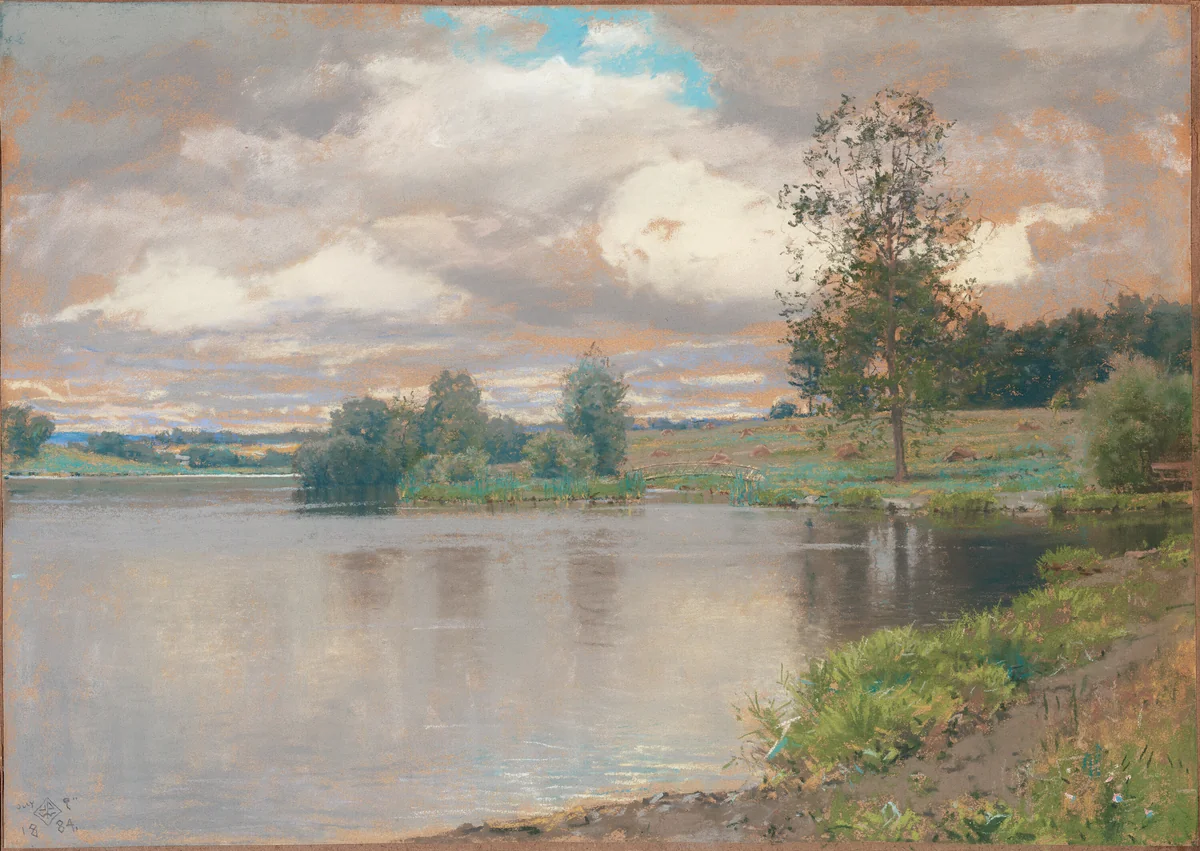 Lake at Appledale by Walter Launt Palmer, drawing, 1884