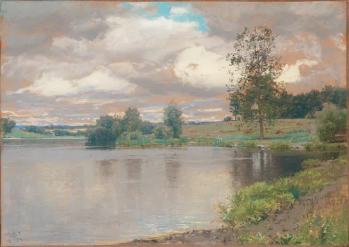 Lake at Appledale by Walter Launt Palmer, drawing, 1884