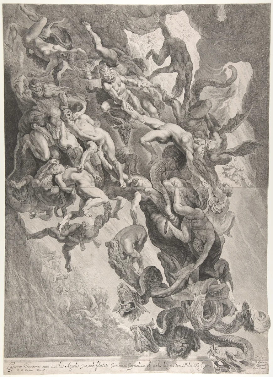 The Fall of the Damned by Pieter Soutman, print, 1642