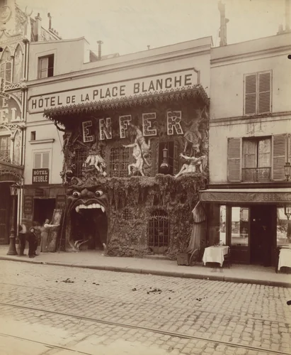 Cabaret de l'Enfer, boulevard de Clichy 53 (18e arr) by Eugène Atget, photograph, 1900