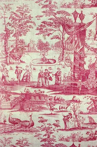 Commedia del'Arte (Furnishing Fabric) by England, textile, 1760-1790