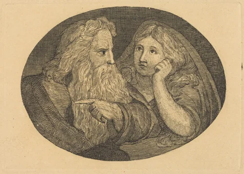 Lear and Cordelia by Thomas Butts, Jr.; William Blake, print, 1806-1808