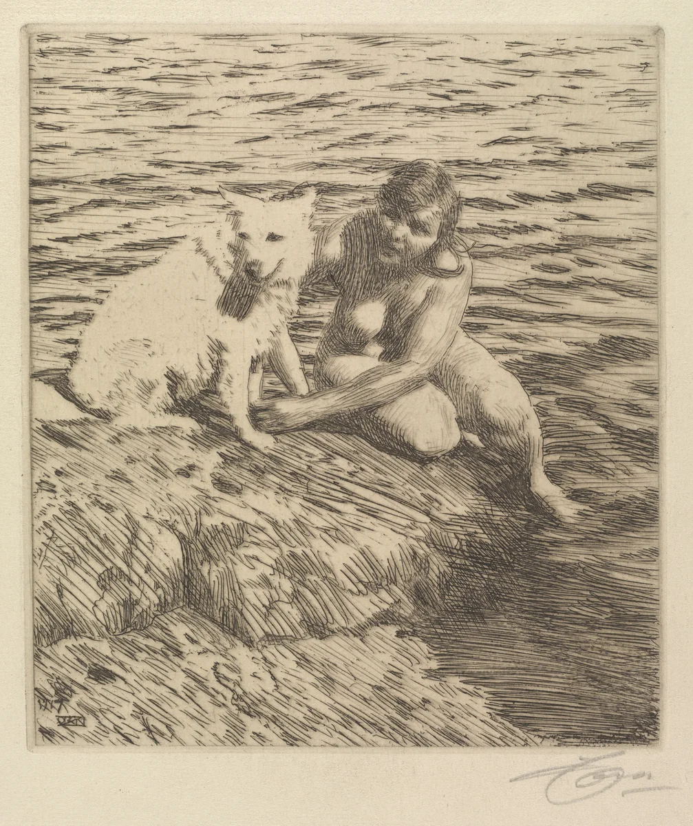 Sappo by Anders Zorn, print, 1917
