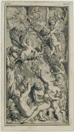 Bacchanale by Madame la Marquise de Pompadour, print, 1752