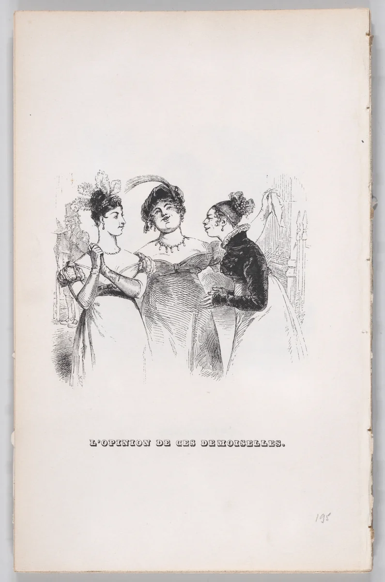 The Opinion of these Ladies, from "The Complete Works of Béranger" by J. J. Grandville, print, 1836