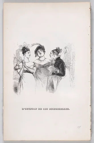 The Opinion of these Ladies, from "The Complete Works of Béranger" by J. J. Grandville, print, 1836