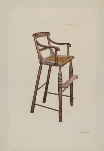Child's High Chair by Michael Chomyk, index of american design, 1938