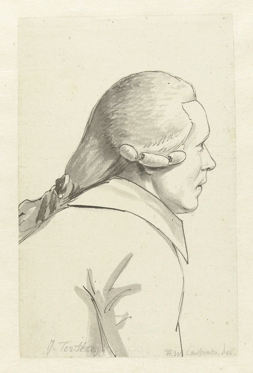 Portret van Jan Tersteegh by Hendrik Willem Caspari, drawing, 1780-1829