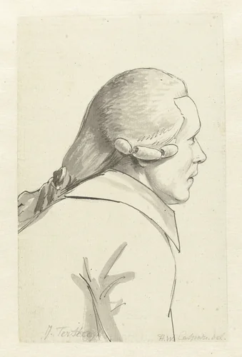 Portret van Jan Tersteegh by Hendrik Willem Caspari, drawing, 1780-1829