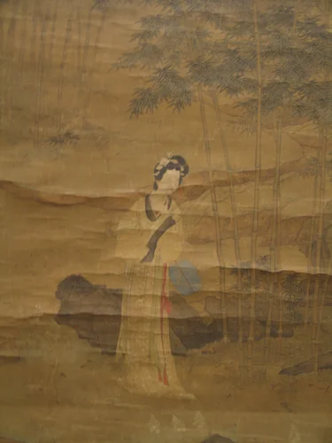 Lady in a Bamboo Grove after Qiu Ying by Shen Shuo, painting, 1544-1644