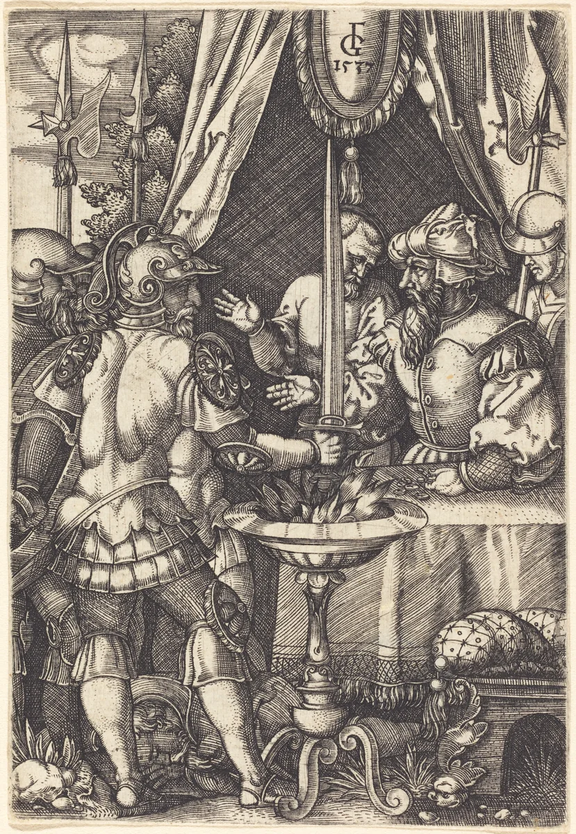 Mutius Scaevola by Monogrammist FG, print, 1537