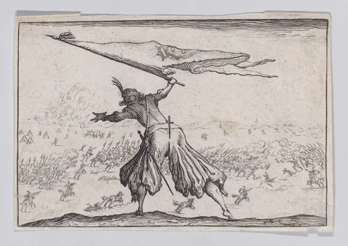 Copy of Le Porte-Étendard (The Standard Bearer), from "Les Caprices" by anonymous, print, 1620-1700