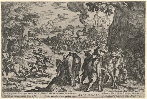 Aetas Ferrea (The Iron Age) by Antonio Tempesta, print, 1594-1604