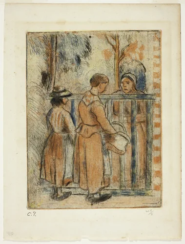 Beggar Women by Camille Pissarro, print, 1889-1899