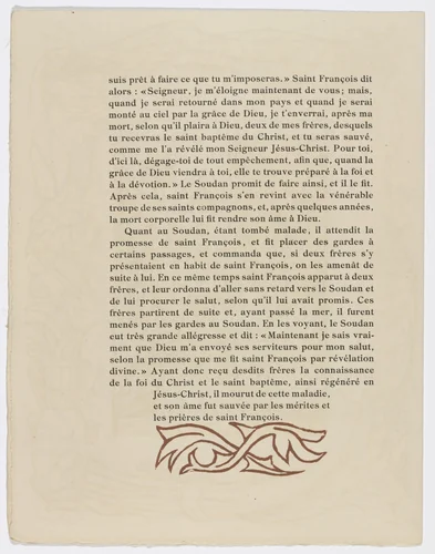 Tailpiece (page 144) from Les Petites Fleurs de St. François (The Little Flowers of St. Francis) by Émile Bernard, illustrated book, 1928