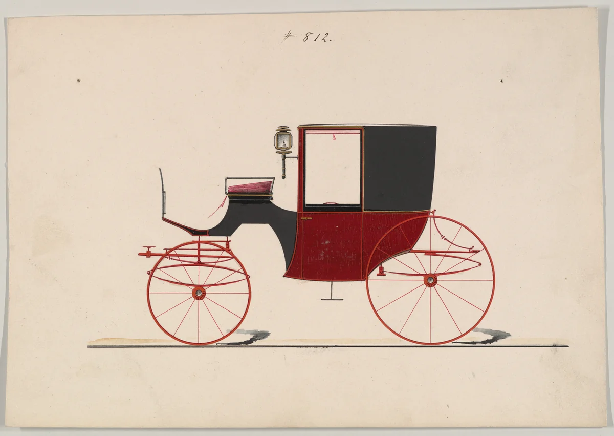Coupé #812 by Brewster & Co., drawing, 1860-1870