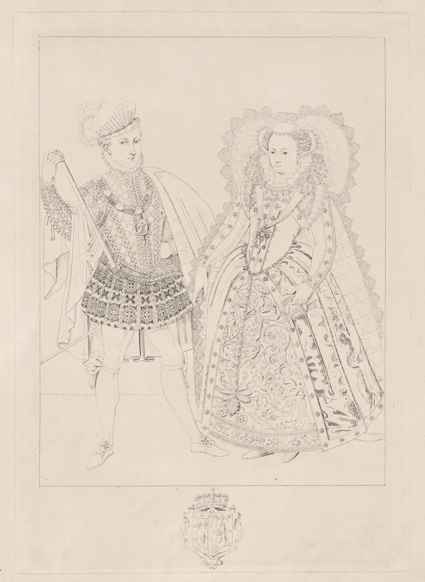 Mary, Queen of Scots and Lord Darnley by Robert Dunkarton, print, 1811-1821