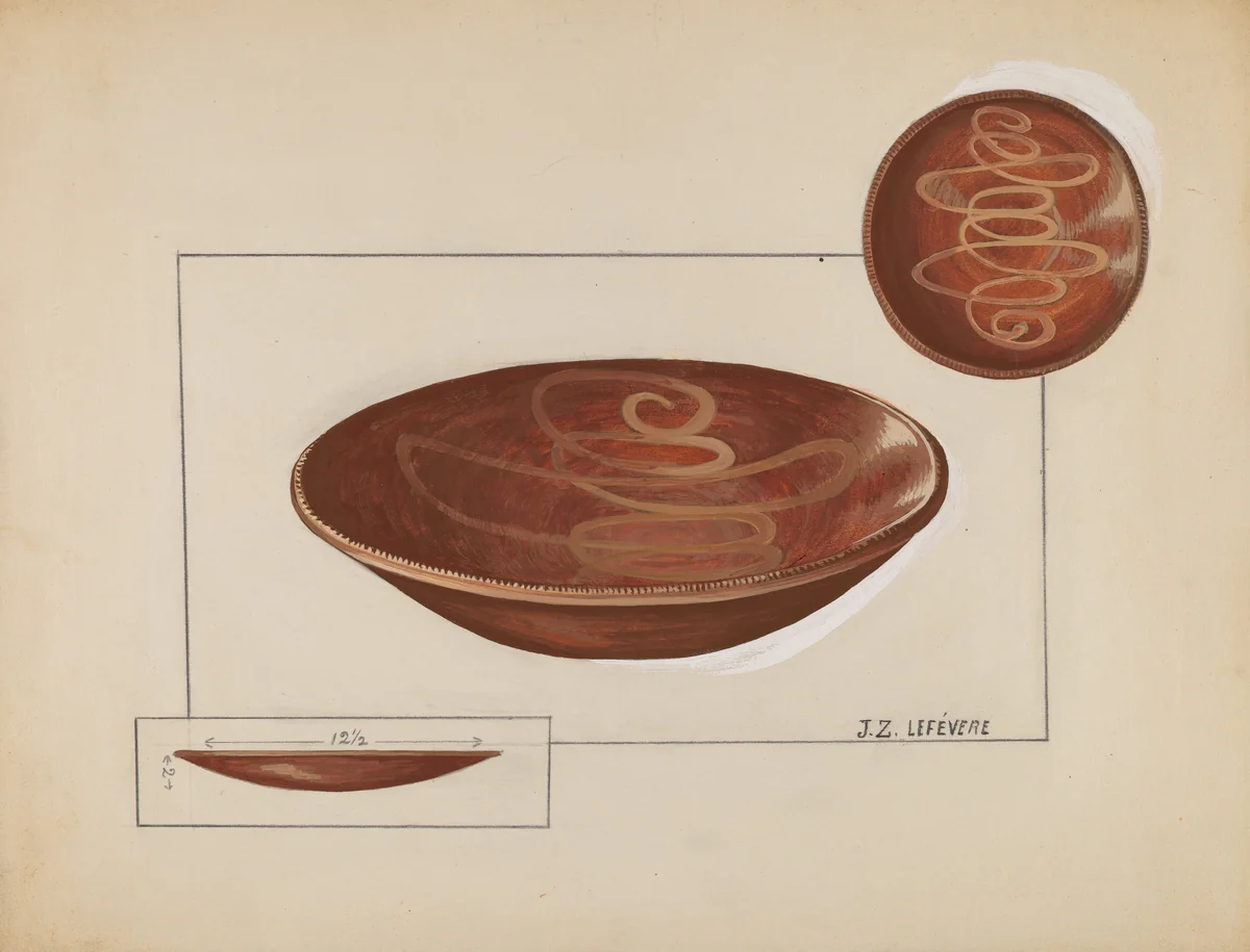 Pie Plate by Jules Lefevere, index of american design, 1935-1942