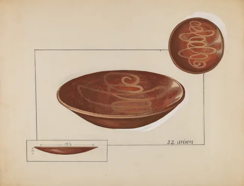Pie Plate by Jules Lefevere, index of american design, 1935-1942
