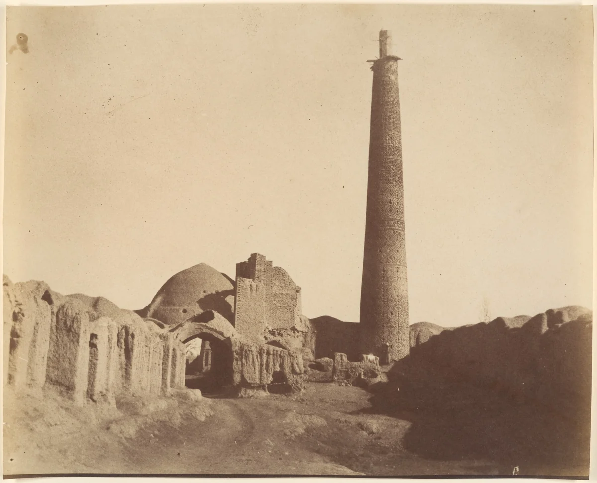 [Minaret of the Chief Mosque at Damghan, 1026–1029] by Luigi Pesce, photograph, 1840-1869