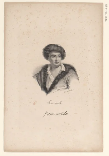 Portret van Bernard le Bovier de Fontenelle by anonymous, print, 1818-1842