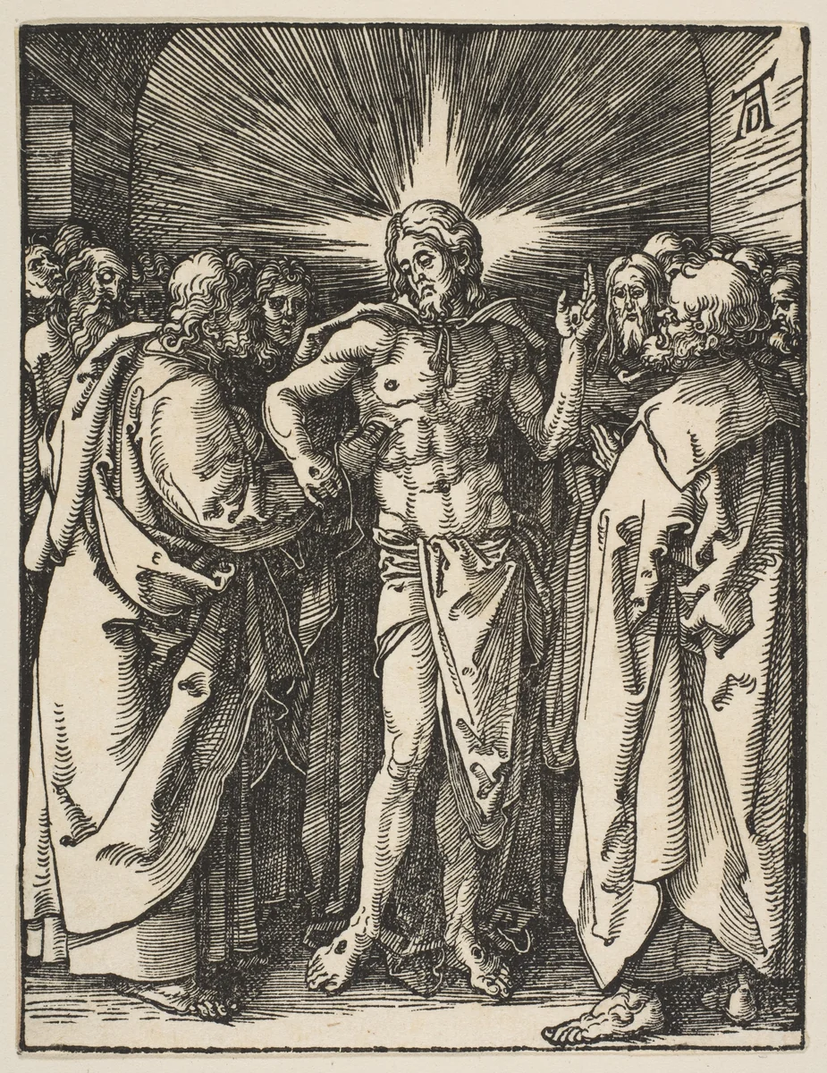 The Doubting Thomas, from "The Small Passion" by Albrecht Dürer, print, 1510