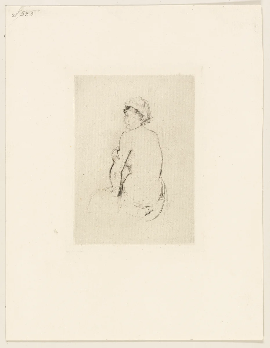 Nude Seen from Behind by Berthe Morisot, print, 1889