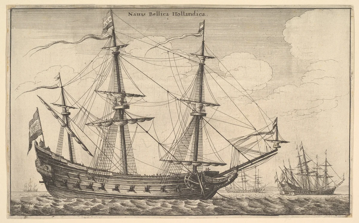 Dutch Warship (Nauis Bellica Hollandica) by Wenceslaus Hollar, print, 1647