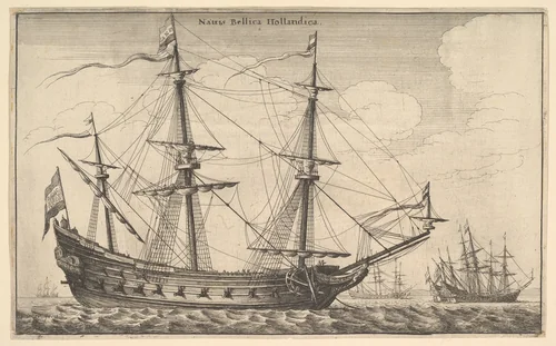 Dutch Warship (Nauis Bellica Hollandica) by Wenceslaus Hollar, print, 1647