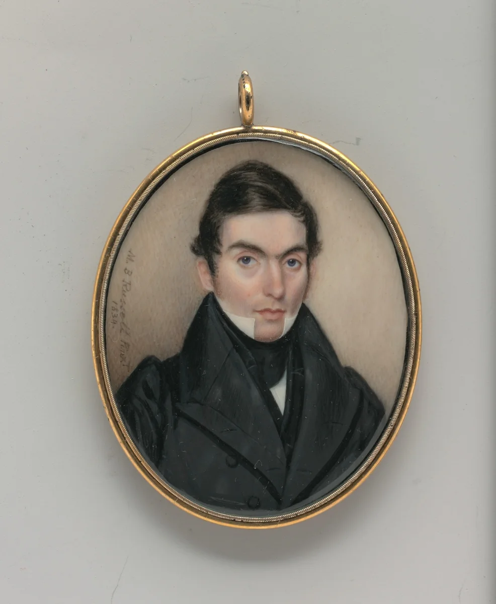 Portrait of a Gentleman by Moses B. Russell, artwork, 1834