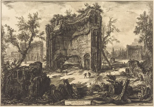 Veduta ... delle Terme di Tito by Giovanni Battista Piranesi, print, 1776