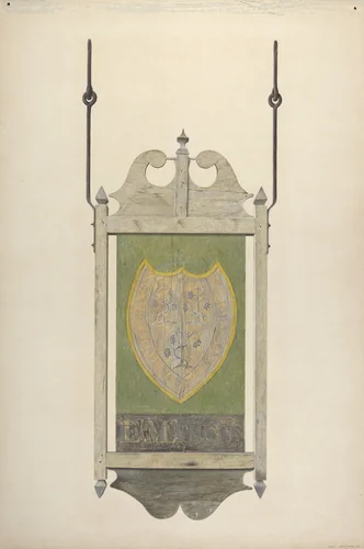 Tavern Sign by Alfred Parys, index of american design, 1935-1942