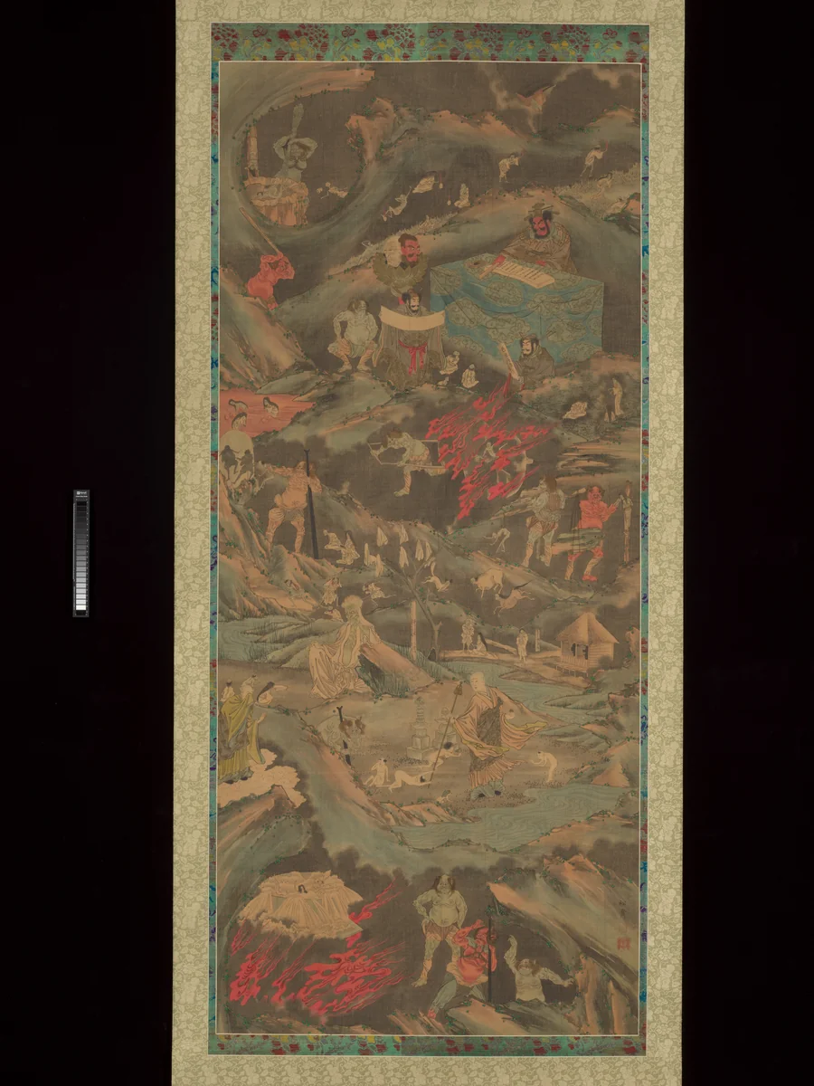 Scenes of the Buddhist Hell by Shōsai (松斎), painting, 1850-1899