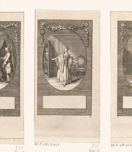 Minna von Barnheim is gelukkig by Daniel Nikolaus Chodowiecki, print, 1769