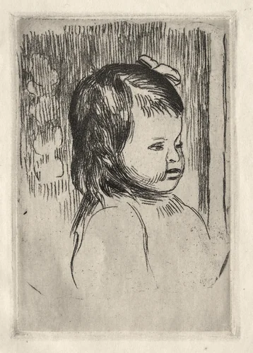 Child's Bust, Turned to the Right by Pierre-Auguste Renoir, print, 1903-1913