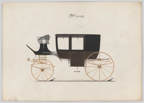 Coach #3084 by Brewster & Co., drawing, 1875