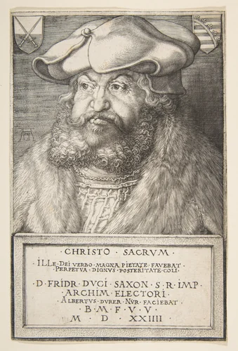 Frederick the Wise, Elector of Saxony by Albrecht Dürer, print, 1524