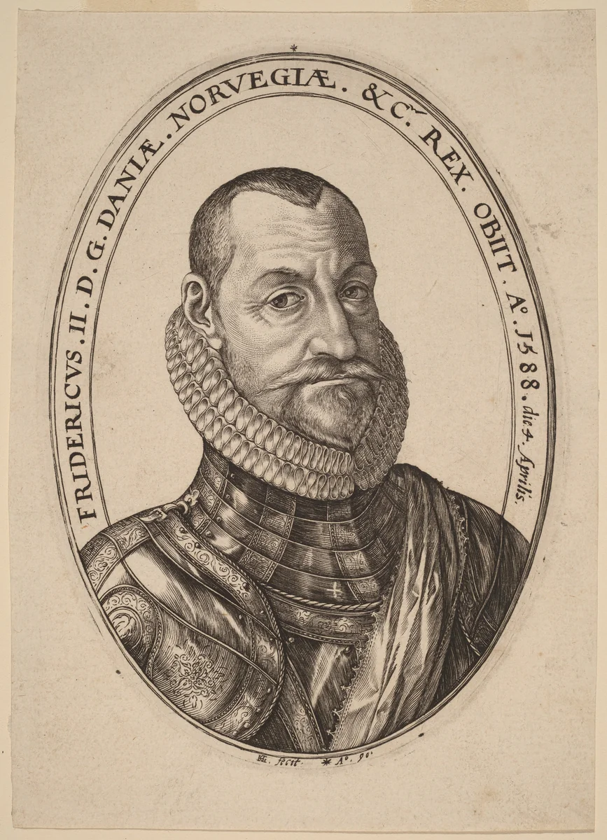 Frederick II, King of Denmark and Norway by Hendrick Goltzius, print, 1590