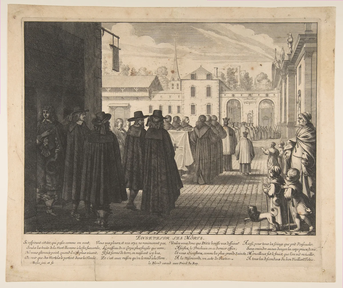 Burying the Dead by Abraham Bosse, print, 1635